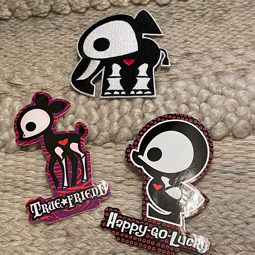Skelanimals Elephant Patch & 2 Stickers